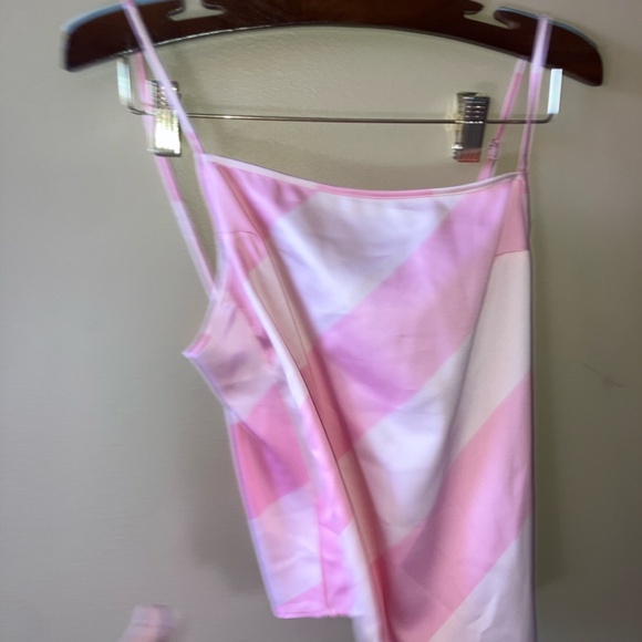 Pink Candy Cane Victoria's Secret PINK Satin Camisole - Picture 3 of 7